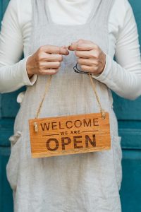 Open sign when you start your business