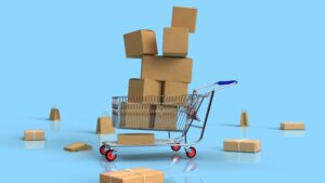 operational excellence in ecommerce represented by a toy shopping cart